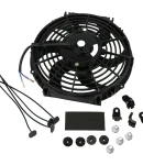 Thumbnail 1 of Универсален електрически вентилатор перка за радиатор – 10 инча ( 25см), 12V, 80W, ABS и стомана, безшумен