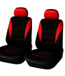 Thumbnail 1 of 1+1 Нова универсална тапицерия за предни седалки , калъфи за предни седалки за автомобил бус ван текстил в червено-черно