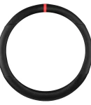 Thumbnail 1 of Универсален кожен калъф за волан с карбонов дизайн – Черен с червена лента 37–38 см