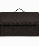 Thumbnail 11 of Луксозен кожен органайзер за багажник сгъваема кутия за съхранение с червен шев 66x30x30см