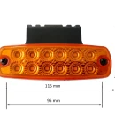 Thumbnail 2 of 12 LED ЛЕД Аварийна Лампа За Пътна Помощ, Жълта Блиц Светлина, Мигаща, Оранжев, Със Стойка, Водоустойчив, 12V-24V