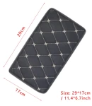 Thumbnail 8 of Универсален кожен калъф подложка за подлакътник на автомобил 29 cm x 17 cm черно с бял шев