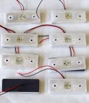 Thumbnail 4 of 12V Диоден 4 LED ЛЕД Маркер габарит токос светлина за камиони бус ван ремарке каравана - 110 мм х 40 мм - бял MAR030