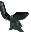 Thumbnail 7 of Луксозен Черен Подлакътник, Черна Кожа с Червен Шев, Универсален с Планки и Слайдер