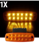 Thumbnail 1 of 12 LED ЛЕД Аварийна Лампа За Пътна Помощ, Жълта Блиц Светлина, Мигаща, Оранжев, Със Стойка, Водоустойчив, 12V-24V