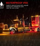 Thumbnail 4 of 6 LED 12-24V Диодна Аварийна Сигнална Лампа За Пътна Помощ Платформа Жълта Блиц Светлина Мигаща Оранжев 112 x 29 mm