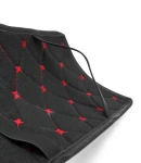 Thumbnail 5 of Универсален кожен калъф подложка за подлакътник на автомобил 29 cm x 17 cm черно с червен шев