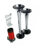 Thumbnail 2 of Тромба клаксон сирена въздушна двойна с компресор 12V за кола камион бус и др.