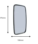 Thumbnail 4 of Универсално огледало за обратно виждане с основа 375 mm x 185 mm за камион автобус строителни и селскостопански машини багери кемпери и др.