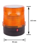 Thumbnail 4 of LED Аварийна Сигнална лампа маяк буркан блиц светлина безжичен на батерии с магнит 12V