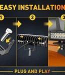 Thumbnail 10 of 15.5 cm 93W Диоден Прожектор Супер Мощен Халоген Led Bar Лед Бар Бяла Комбиниранa Светлина 12V - 24V За АТВ SUF Джип 4х Offroad Камион