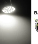 Thumbnail 1 of LED Лед Крушки, 22 SMD, BA15S 1156 (P21W), Асиметрични, Разминати пинове (150°) , Offset, 24V, Бяла Светлина