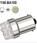 Thumbnail 3 of Комплект от 2 броя LED Лед Крушки за Mигач Стоп Габарит Халоген 9 LED 1156 BA15S 12V Червена Светлина в Блистер