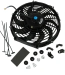 Thumbnail 1 of Универсален електрически вентилатор перка за радиатор - 12 инча (30см.), 12V, 80W, ABS и стомана, безшумен