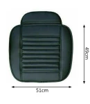 Thumbnail 4 of Черен универсален кожен дишаща възглавница предпазен калъф подложка протектор за седалка на автомобил от еко кожа 49 х 51 cm