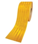 Thumbnail 1 of Светлоотразителна рефлекторна самозалепваща се лента фолио с висока фотометрична мощност 5 m x 5 cm жълта златна