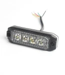 Thumbnail 8 of 4 LED ЛЕД Жълта Аварийна Сигнална Лампа Блиц Светлина Мигаща За Пътна Помощ Платформа и др. 12-24V