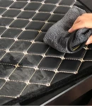 Thumbnail 11 of Универсален кожен калъф подложка за подлакътник на автомобил 29 cm x 17 cm черно с бял шев