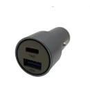 Thumbnail 7 of Универсално USB Зарядно За Автомобил, 2x18W, 3 A, Метален Корпус, 12V - 24V, Сребрист Цвят, Подсветка Синя LED Светлина, USB + Type C, Бързо Зареждане