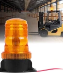 Thumbnail 2 of LED Лед Сигнална Аварийна Лампа Маяк Буркан 130mm x 74mm, 12V - 24V, 30 SMD Диода За Трактор, Електрокар, Мотокар, Селскостопански Машини и др.