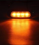 Thumbnail 3 of Оранжев/Жълт LED Габарит, Маркер, 4 диода, Хромирана рамка - 24V