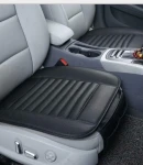 Thumbnail 1 of Черен универсален кожен дишаща възглавница предпазен калъф подложка протектор за седалка на автомобил от еко кожа 49 х 51 cm