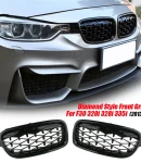 Thumbnail 7 of Бъбреци Решетки за BMW 3-та серия 2012-2018 F30 F31 Diamond Style Черен Гланц