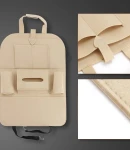 Thumbnail 1 of Мултифункционален органайзер за задната част на предна седалка на автомобил Бежов с 6 джоба