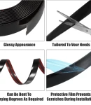 Thumbnail 4 of Самозалепваща лайсна протектор за врати прозорци странични огледала предна броня 12мм х 15м