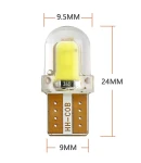 Thumbnail 6 of Комплект от 2 броя LED Лед Диодни Крушки За Габарит Силикон COB Т10 W5W 300lm 12V Бели в блистер