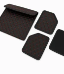 Thumbnail 9 of Луксозен кожен органайзер за багажник сгъваема кутия за съхранение с червен шев 55x30x30 см