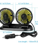 Thumbnail 1 of Двоен вентилатор с 2 степени 12V Ø10.5см