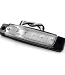 Thumbnail 2 of Светодиоден Маркер, габарит, токос, рибки, рибка, светлина със 6 LED ЛЕД за камион, бус, ван, ремарке, каравана, платформа, 24V бял