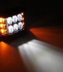 Thumbnail 2 of 45W Лед Бар Халоген Аварийна Лампа Бяла + Оранжева Светлина 12-24V Dual Light Двойна Светлина Flash Блиц