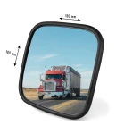 Thumbnail 1 of Универсално външно странично огледало за обратно виждане 18х18х10см за камион автобус строителни и селскостопански машини багери кемпери и др.