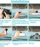 Thumbnail 8 of Интериорно огледало за автомобил за обратно виждане с вакуум 24 x 6cm