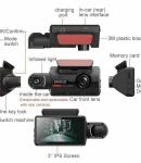 Thumbnail 6 of Авторегистратор видeорегистратор записваща видеокамера за автомобил Full HD 1080P 2 камери + 32 GB Micro SD Card карта с памет 85 x 50 mm