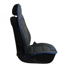 Thumbnail 3 of 1+1 Комплект универсални калъфи тип масажор за предни седалки - черно със син конец - Еко Кожа и Текстил