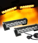 Thumbnail 11 of Комплект 2 Броя по 17 cm Сигнална Аварийна Блиц Маяк Led Бар Лампа За Пътна Помощ Платформа 12V-24V 14 режима