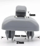 Thumbnail 9 of Комплект от 2бр. щипка държач за сенник за VW Audi Skoda сива