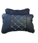 Thumbnail 2 of Комплект от 2 броя универсални възглавници авто възглавничка за врат за по-добър комфорт при дълъг път с автомобил черно с сив шев