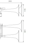 Thumbnail 3 of Тромба клаксон TGV HI-DO с две мелодии за камион бус ван автомобил - 12V 135db