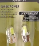 Thumbnail 3 of Комплект от 2 броя LED Лед Диодни Крушки За Габарит Силикон COB Т10 W5W 300lm 12V Бели в блистер