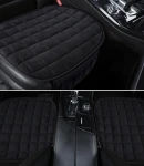 Thumbnail 2 of Черен универсален предпазен плюшен калъф подложка протектор за седалка на автомобил от противоплъзгащa текстилна материя 50 х 50 cm