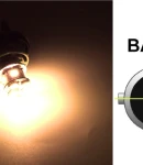 Thumbnail 1 of LED Лед Крушки, 22 SMD, BA15S 1156 (P21W), Срещуположни пинове (180°), Opposite, 12V, Оранжева, Жълта Светлина