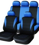Thumbnail 4 of Универсална тапицерия, пълен комплект калъфи за предни и задни цели седалки,текстил в синьо-черно