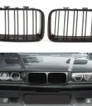 Thumbnail 3 of Двойни Бъбреци Решетки За БМВ BMW E36 Преди Фейслифта Черен Гланц Лак