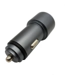 Thumbnail 6 of Универсално USB Зарядно За Автомобил, 2x18W, 3 A, Метален Корпус, 12V - 24V, Сребрист Цвят, Подсветка Синя LED Светлина, USB + Type C, Бързо Зареждане