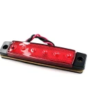 Thumbnail 2 of Светодиоден Маркер, габарит, токос, рибки, рибка, светлина със 6 LED ЛЕД за камион, бус, ван, ремарке, каравана, платформа, 24V червен