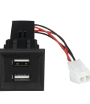 Thumbnail 4 of Двойно USB Зарядно за Вграждане за Volkswagen Фолксваген VW Transporter Транспортер Caravelle Каравел Т5 2003 - 2009